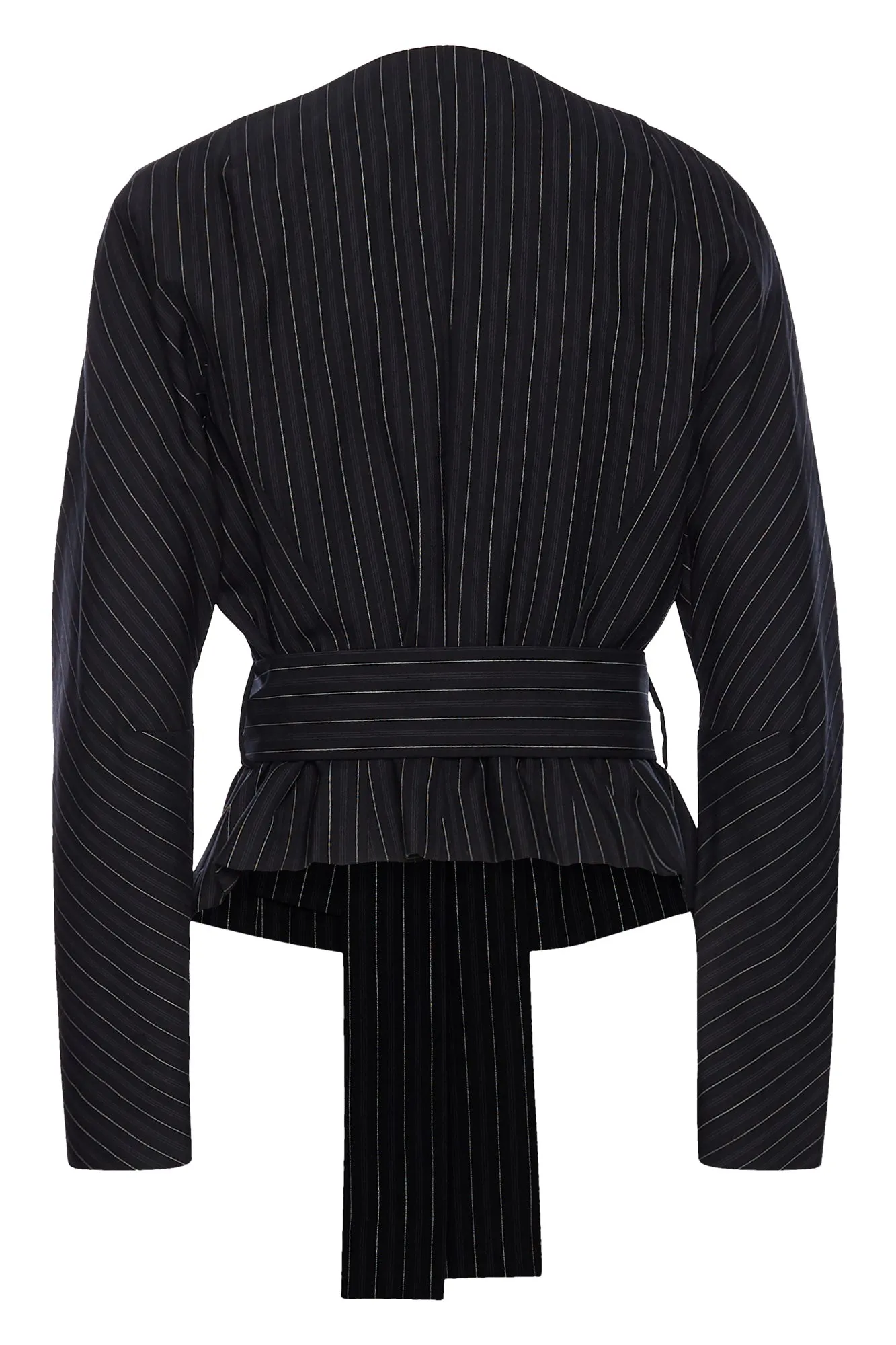 2000s Vivienne Westwood Black Striped Belted Jacket. Rent: £40/Day