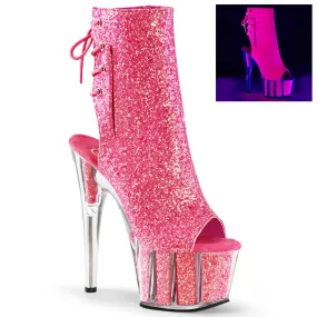 ADORE-1018G Pleaser Shoes Neon Pink Platform Pole Dancing Boot