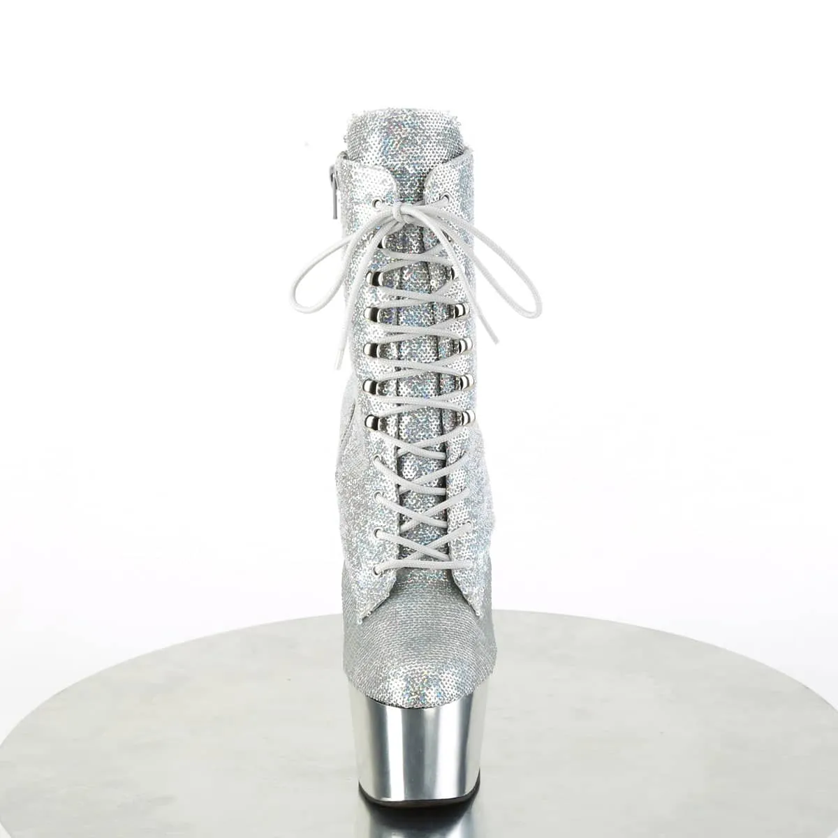 ADORE-1020SQ-02 Silver Calf High Boots