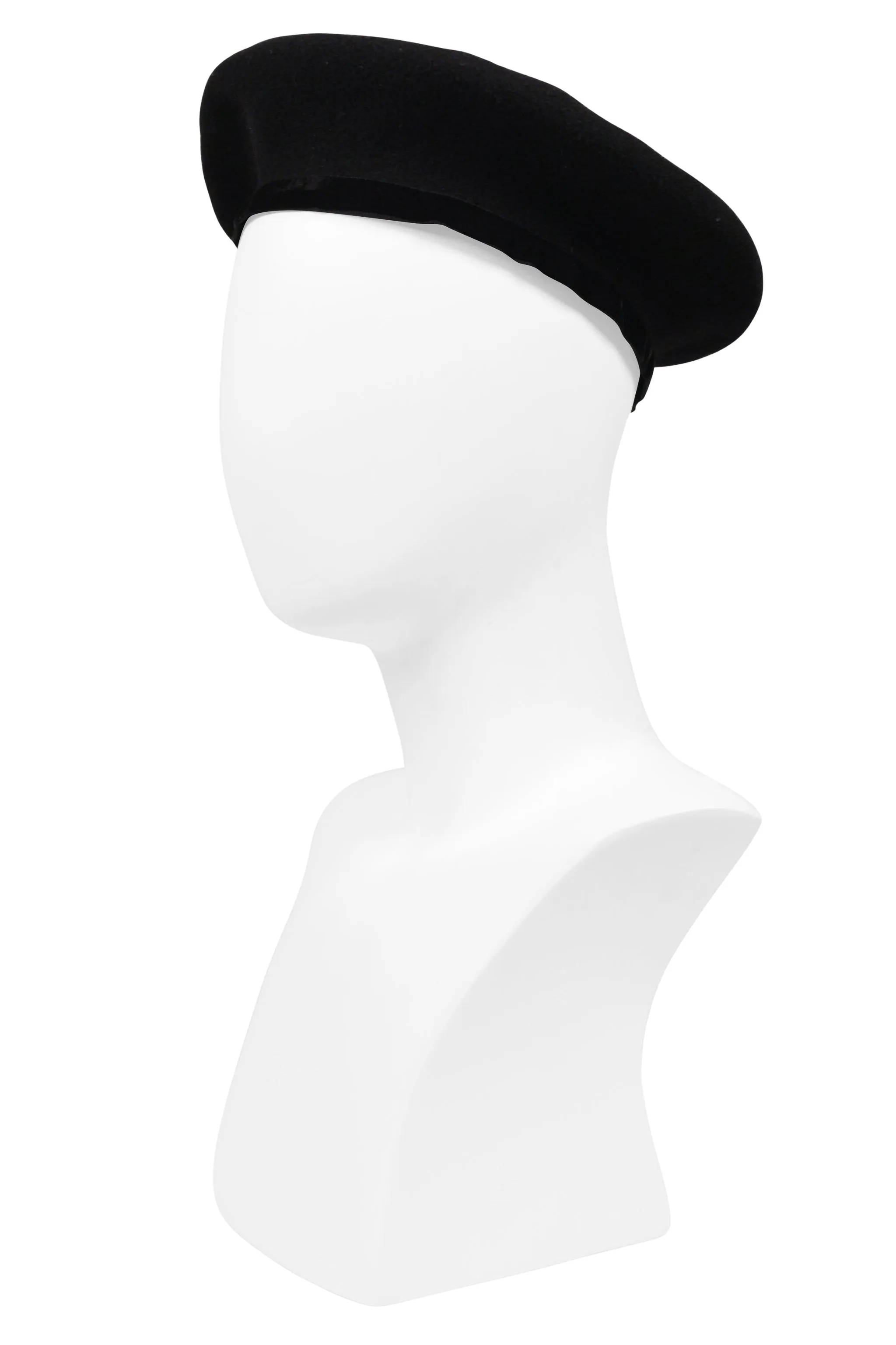 ALAIA BLACK BERET HAT