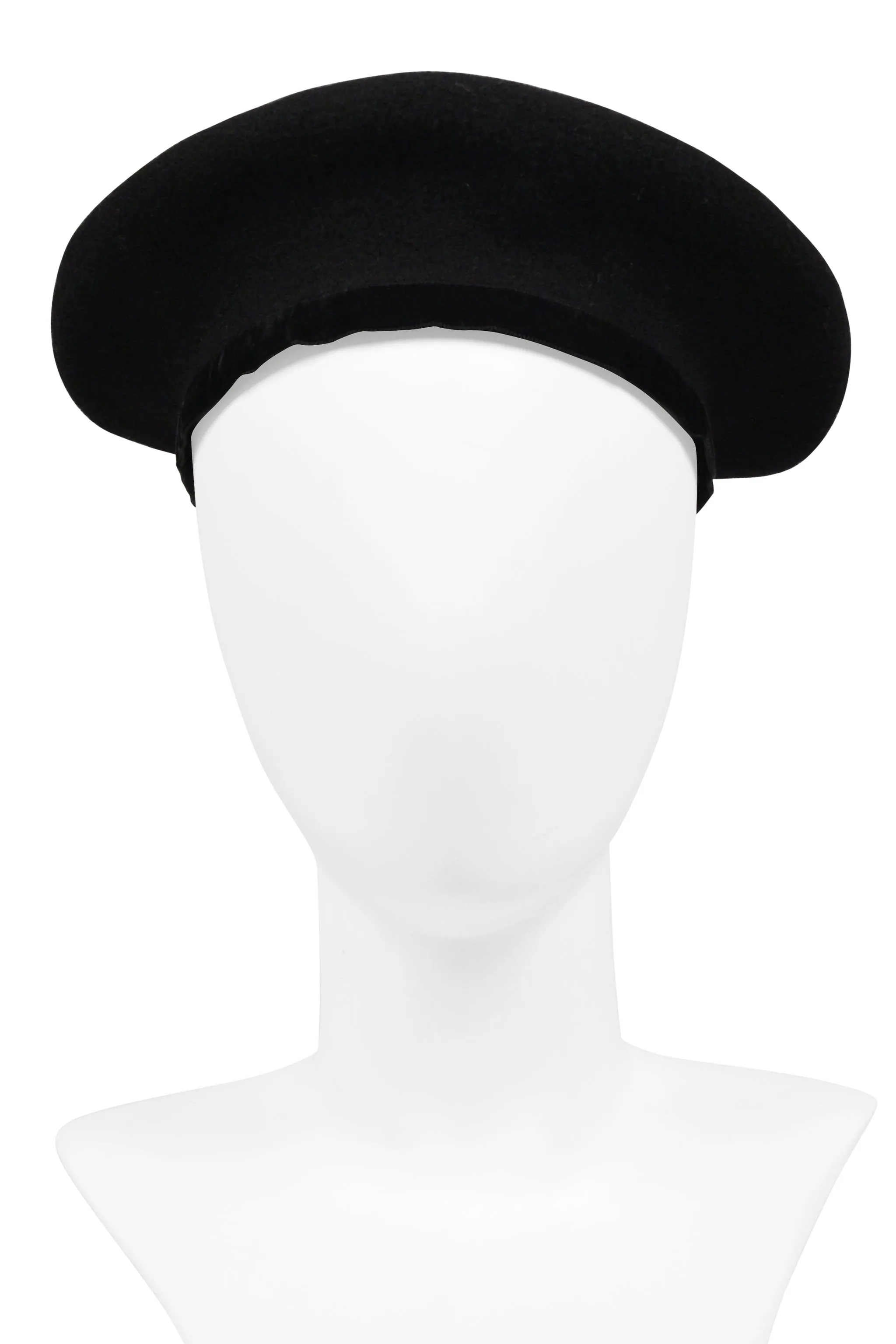 ALAIA BLACK BERET HAT