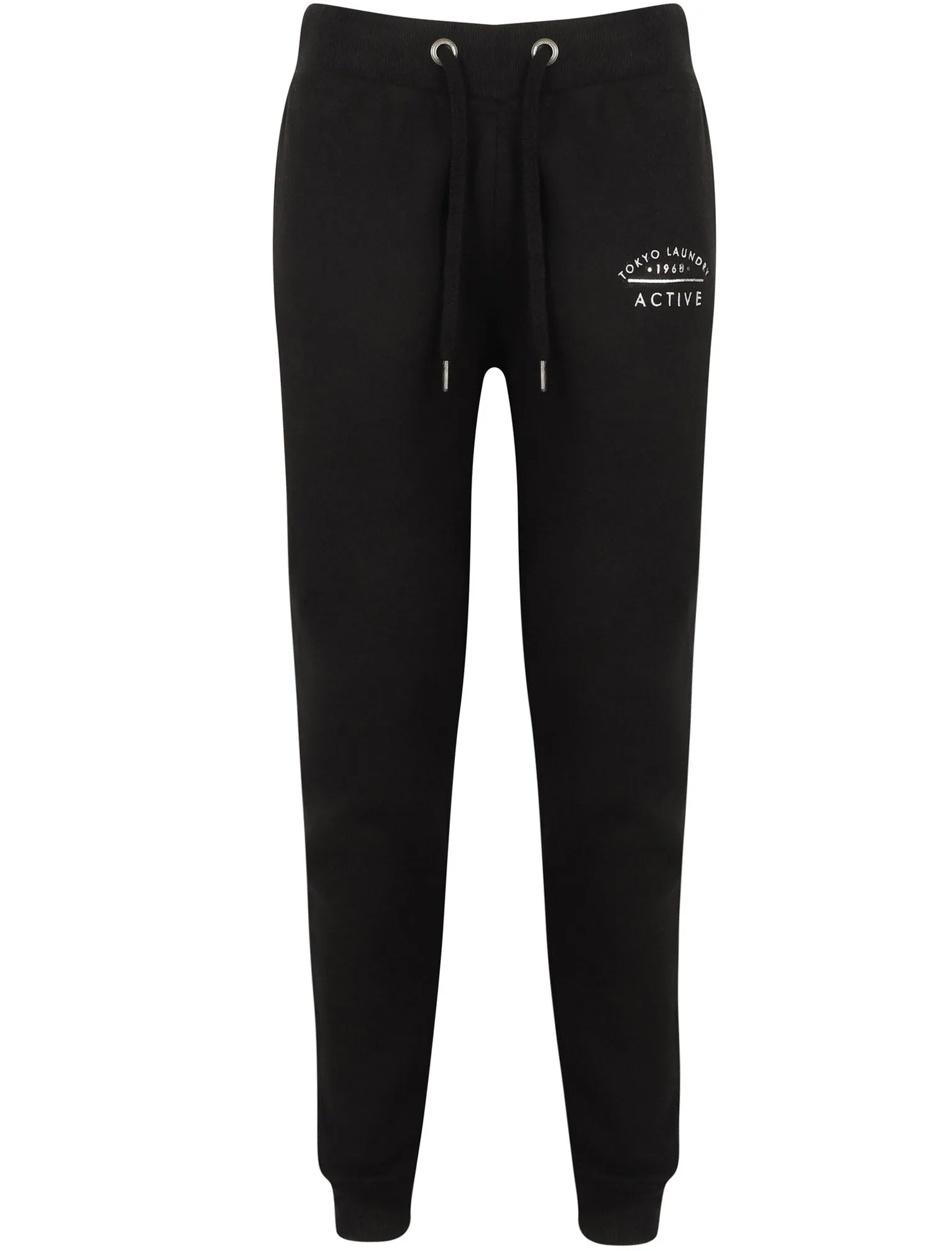 Albany Slim Fit Cuffed Joggers In Black - Tokyo Laundry Active