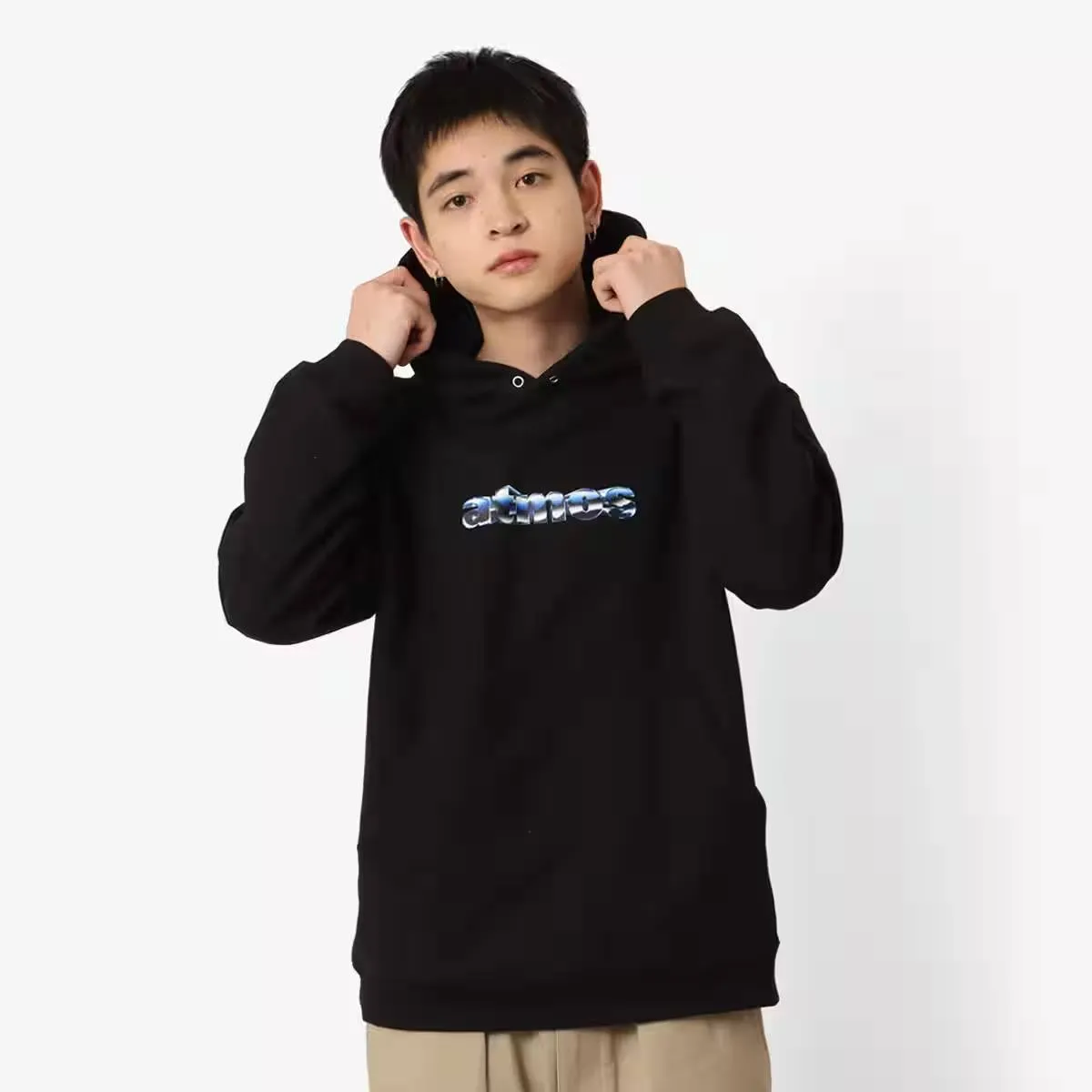 ATMOS FRONT LOGO HOODED SWEATSHIRT