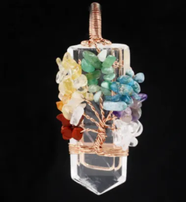 Crystal Tree Of Life Pendant Necklace