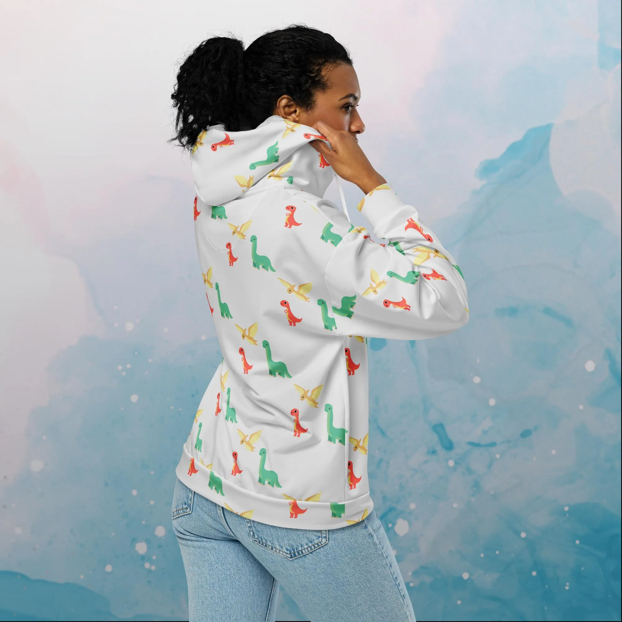 Cute Dinos Unisex Zip Hoodie