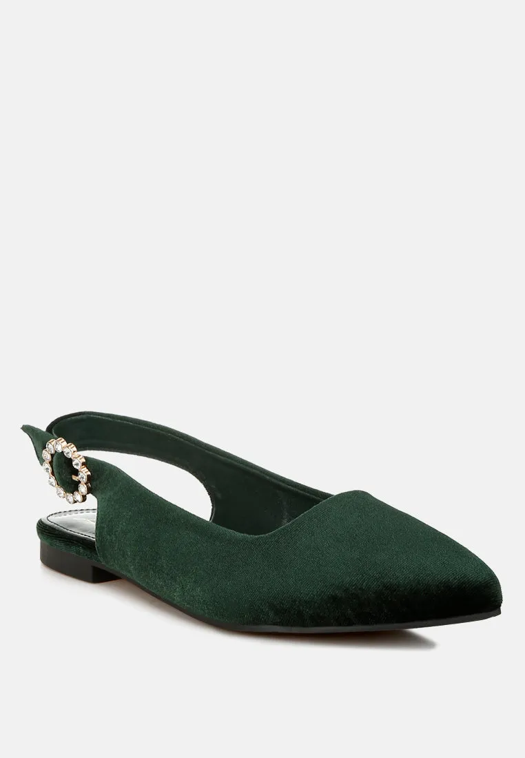 Dolan Velvet Slingback Flat Sandals