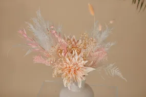 Dried & Artificial Flowers Bridal Bouquet - Pastel Peach & Pink