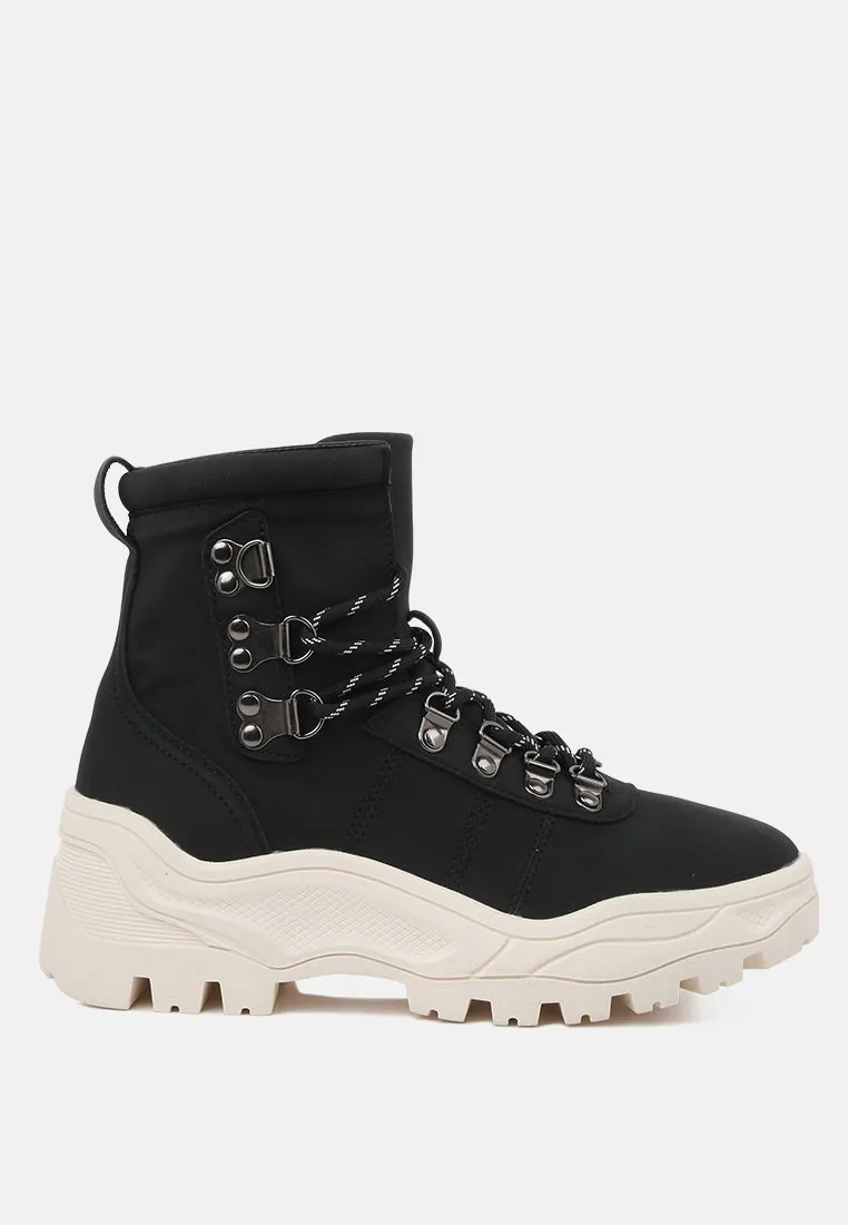 eliza contrast hiking ankle boots