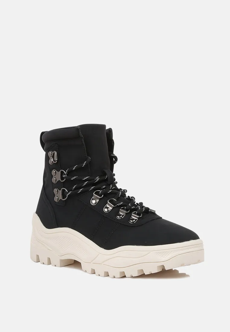 eliza contrast hiking ankle boots