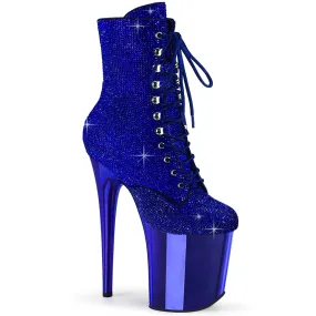 FLAMINGO-1020CHRS Pleaser Shoes Royal Blue 8 Inch Heels