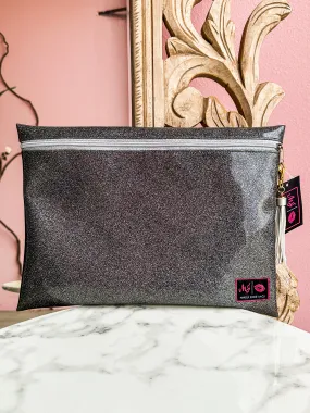 Makeup Junkie Bags - Glitter Slate Laptop Case [Pre-Order] - Glamfox Exclusive