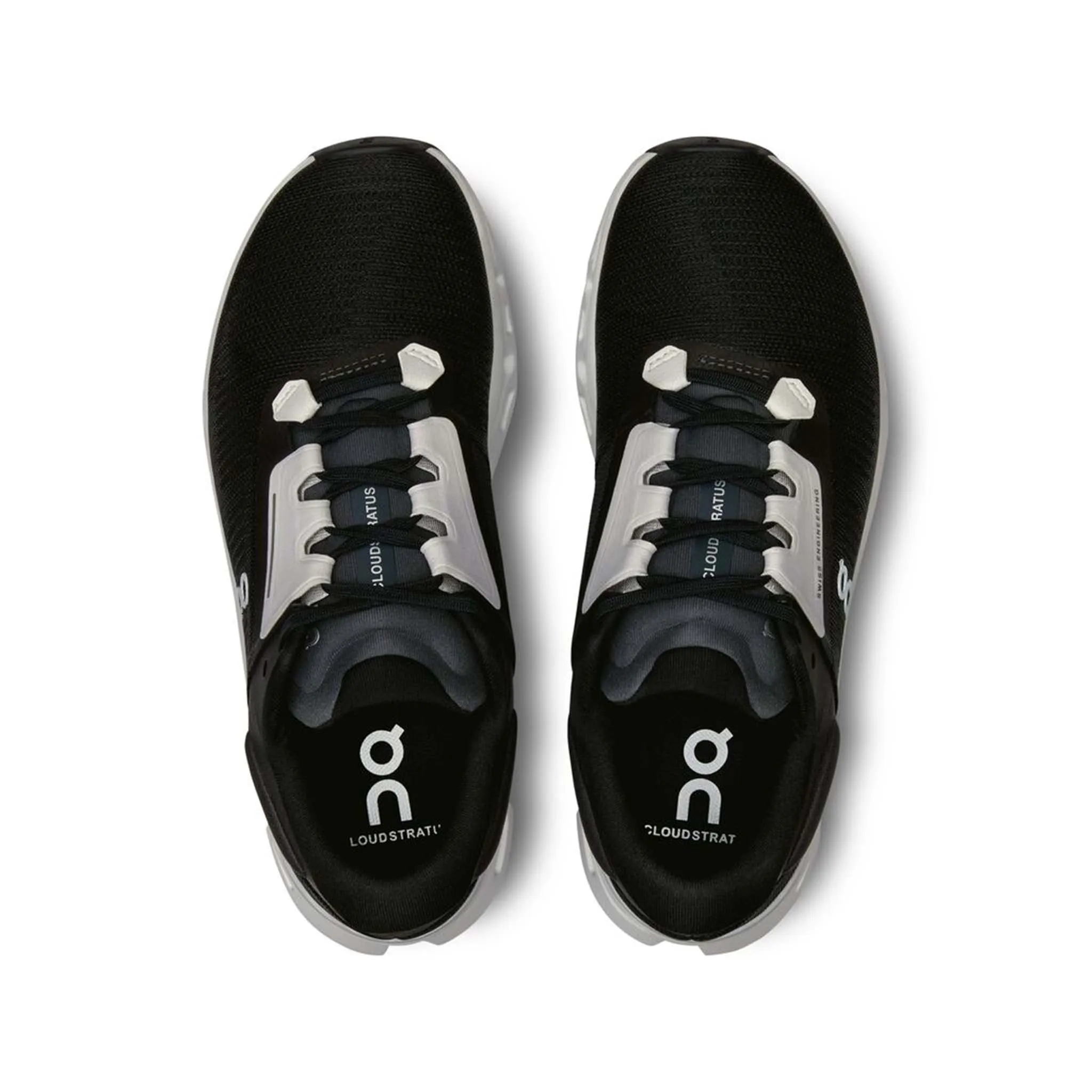 On | Women's Cloudstratus 3 Running Shoes - Black/Frost