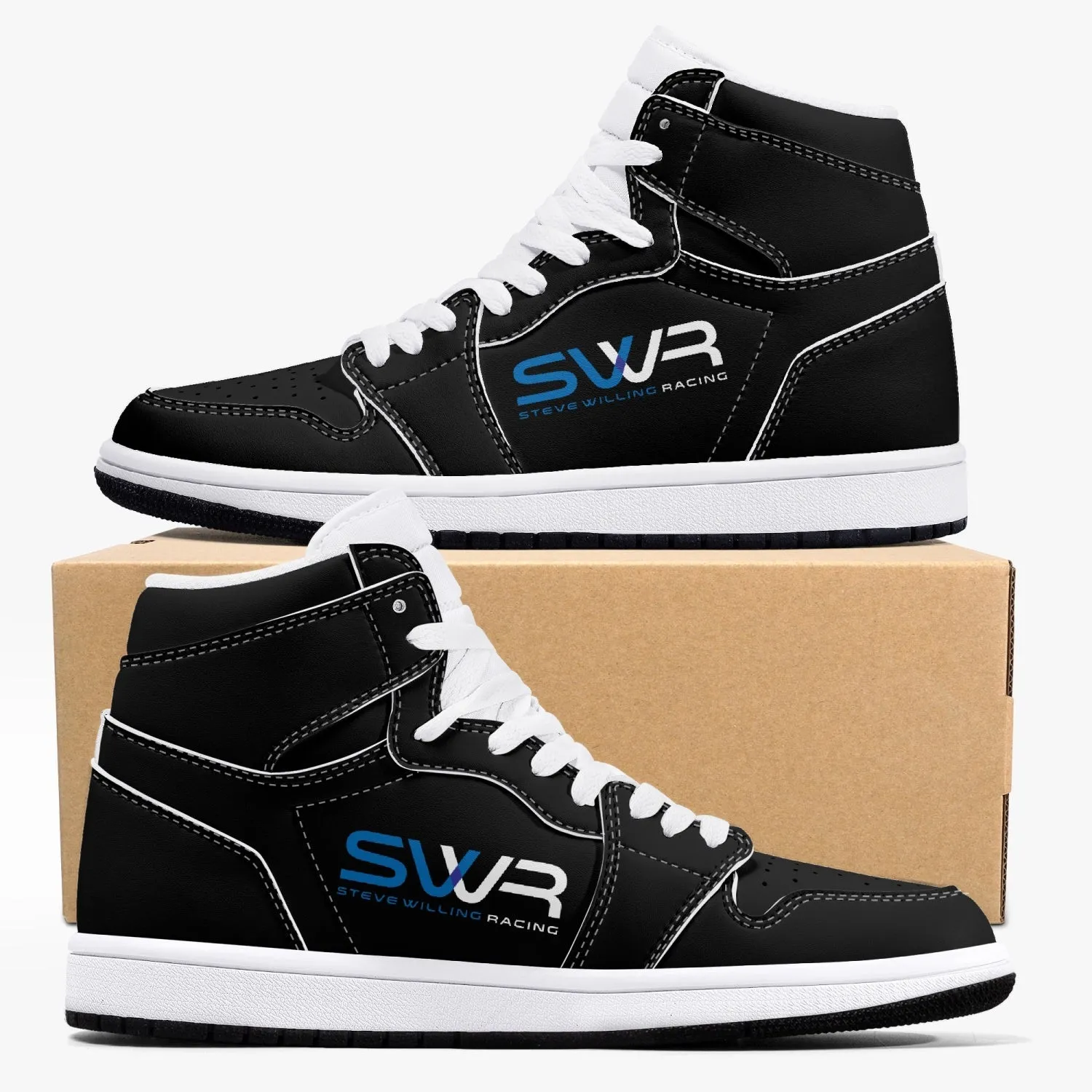 STEVE WILLING F2 MARCH version 3 High-Top Leather Sneakers - carbon/white